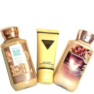 🟪Fragrance lotion set (Bath and Body works a thousand wishes/bean noel/Guess)